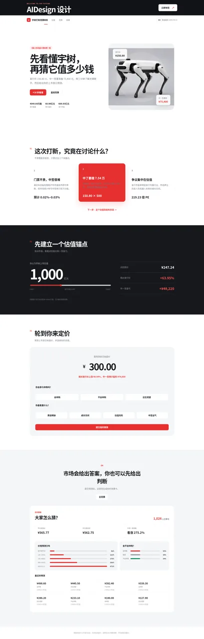 你来决定宇树打新价格