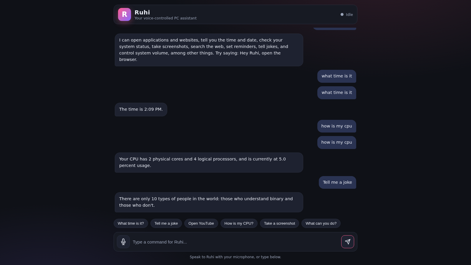 Ruhi - Voice Assistant