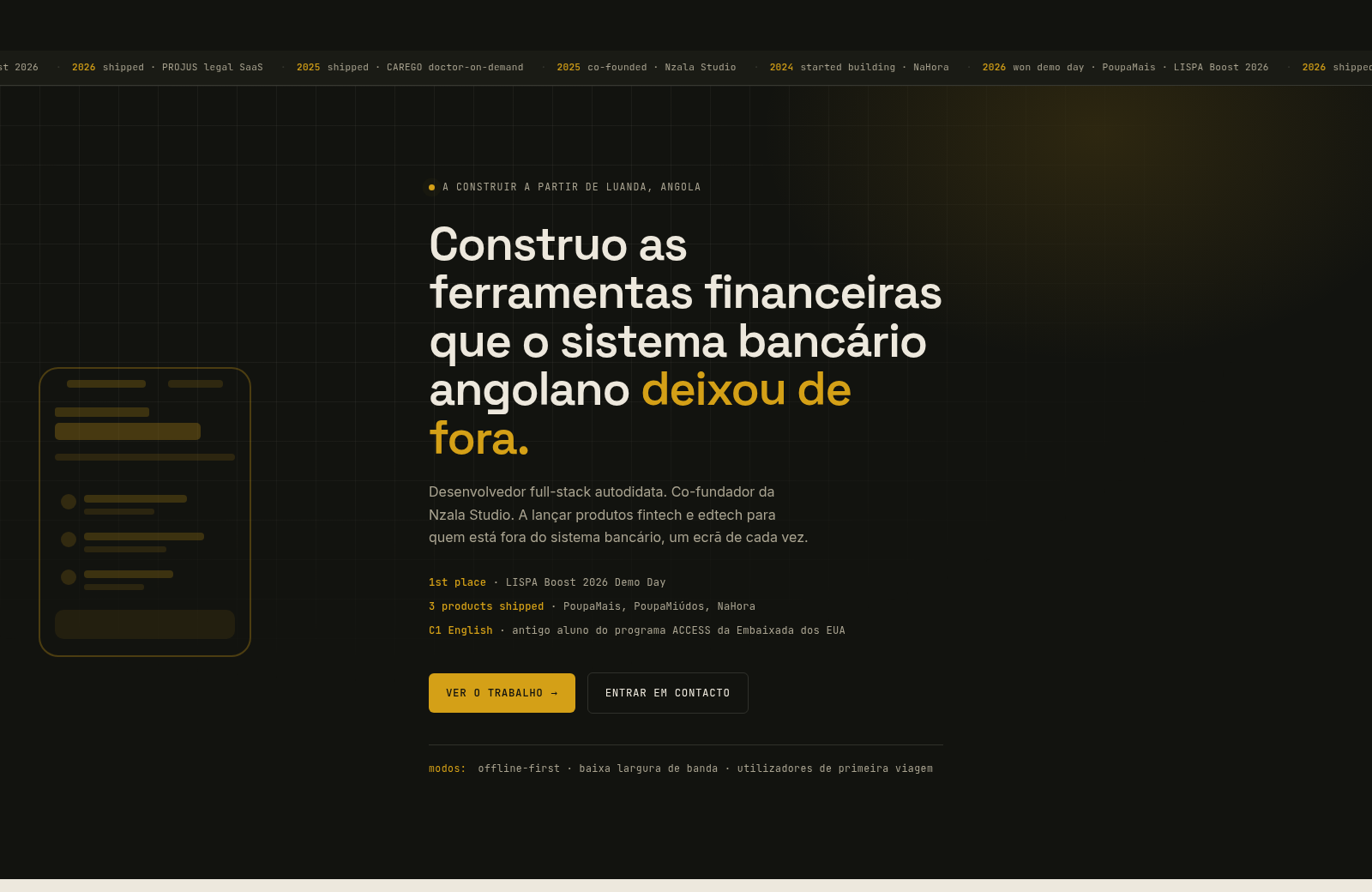 José Kakopa — Portfolio cover