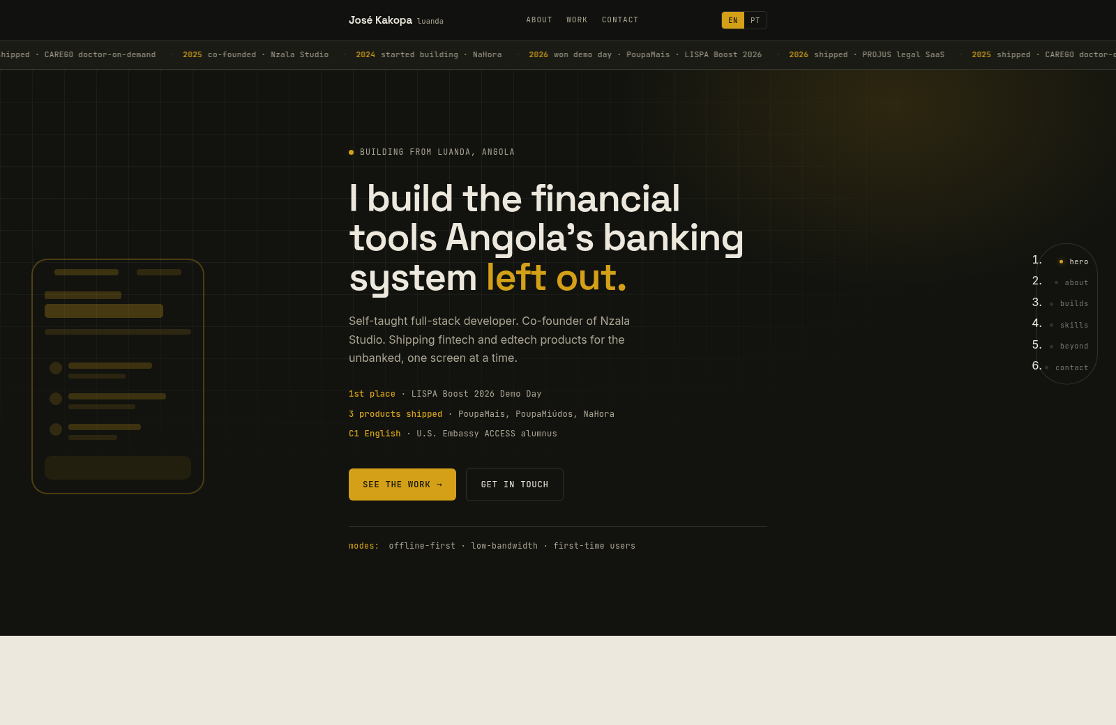 José Kakopa — Portfolio