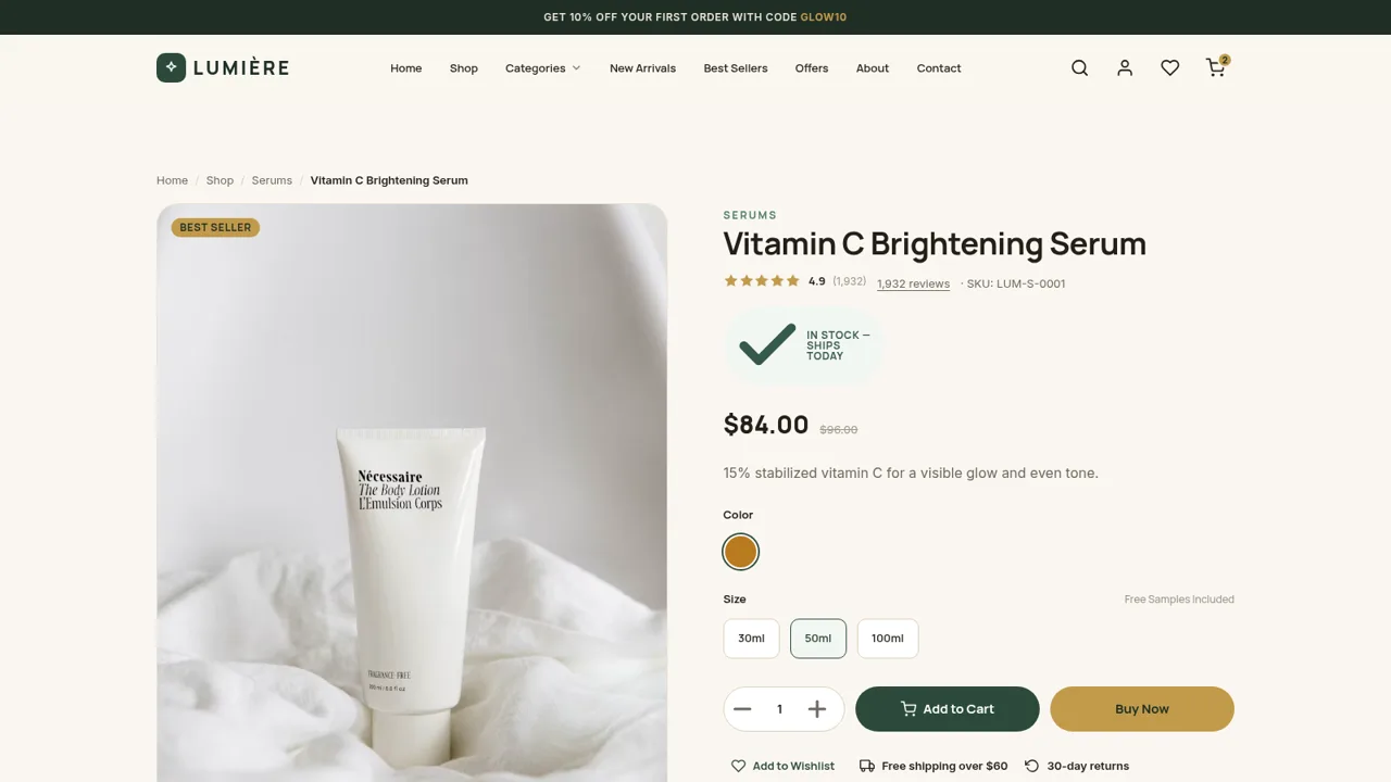 LUMIÈRE — Clean Beauty Skincare