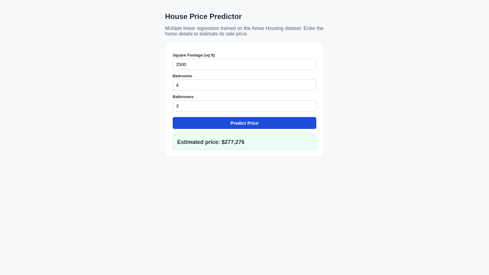 House Price Predictor