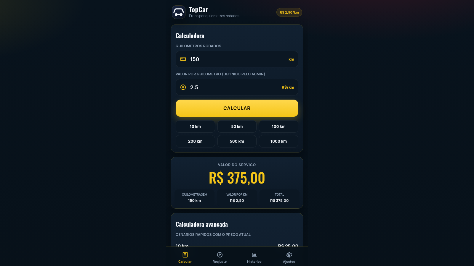 Calculadora TopCar