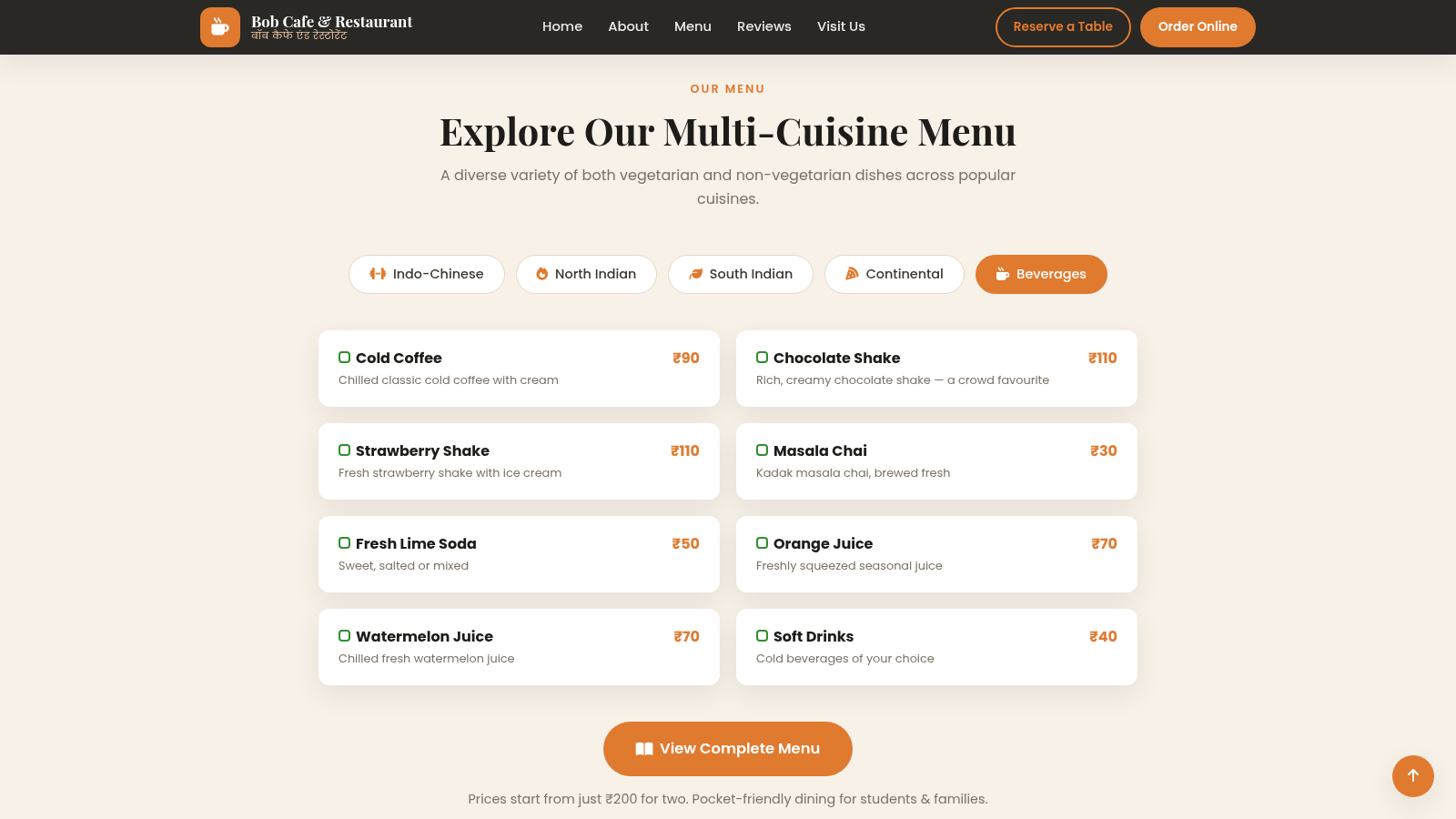 Bob Cafe & Restaurant cover