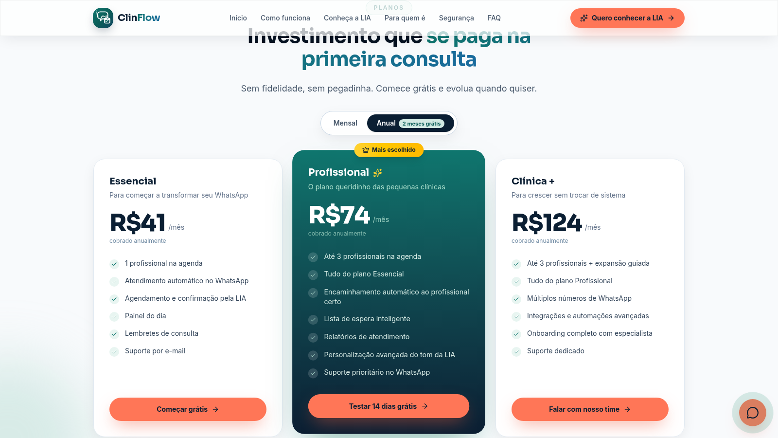 ClinFlow · Recepção com a LIA cover