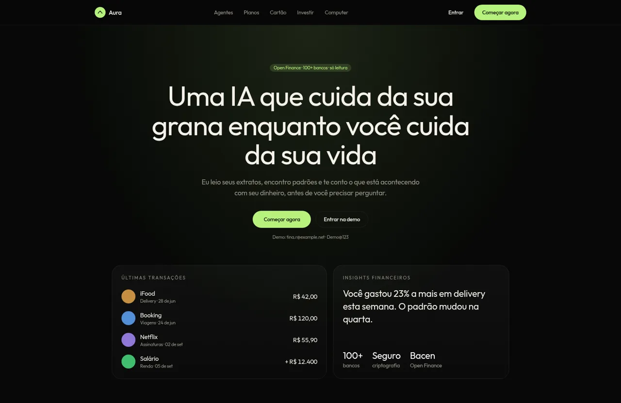 Aura — Assistente financeiro