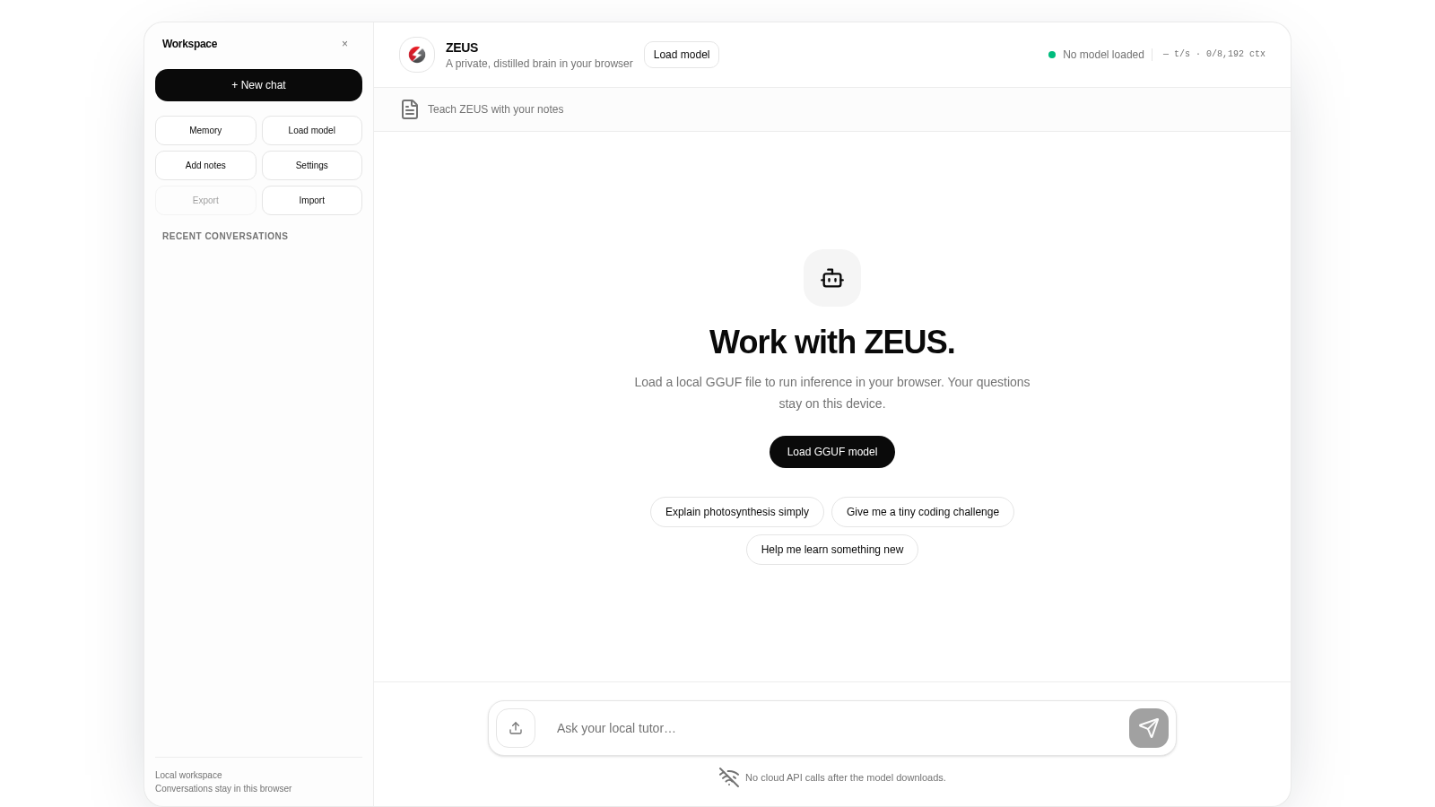 ZEUS Local AI Workstation cover