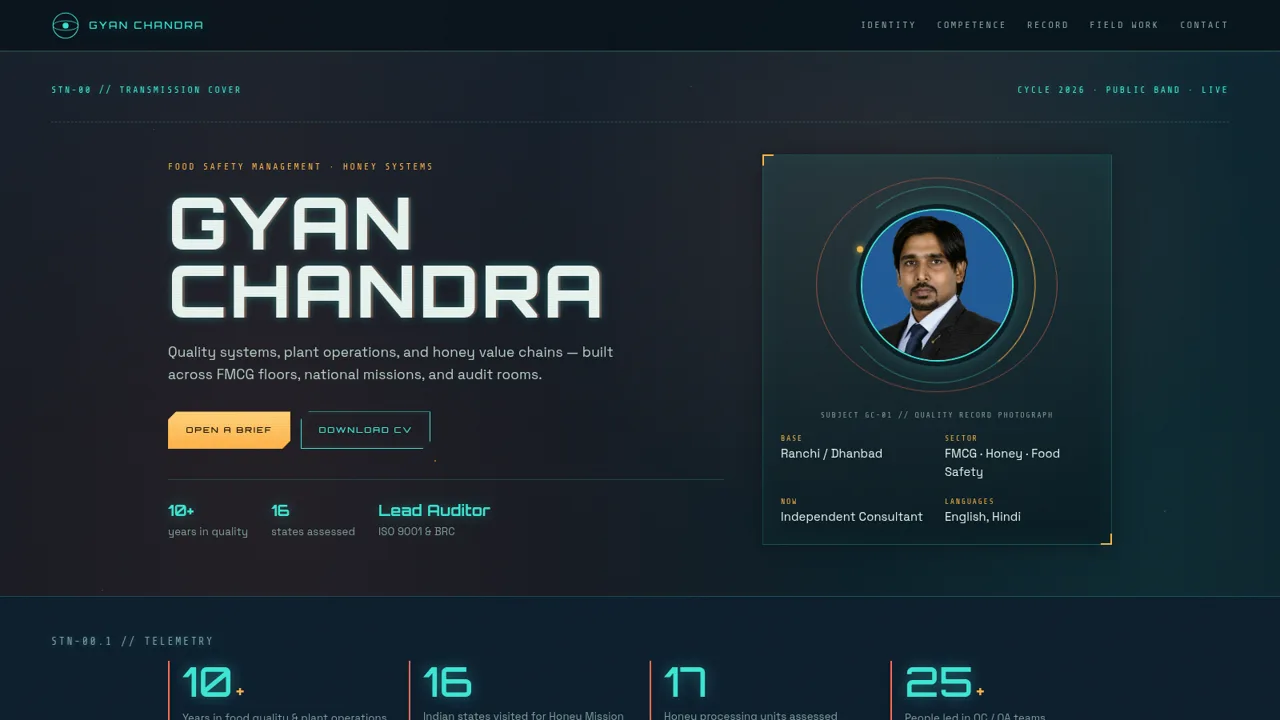 Gyan Chandra Portfolio cover
