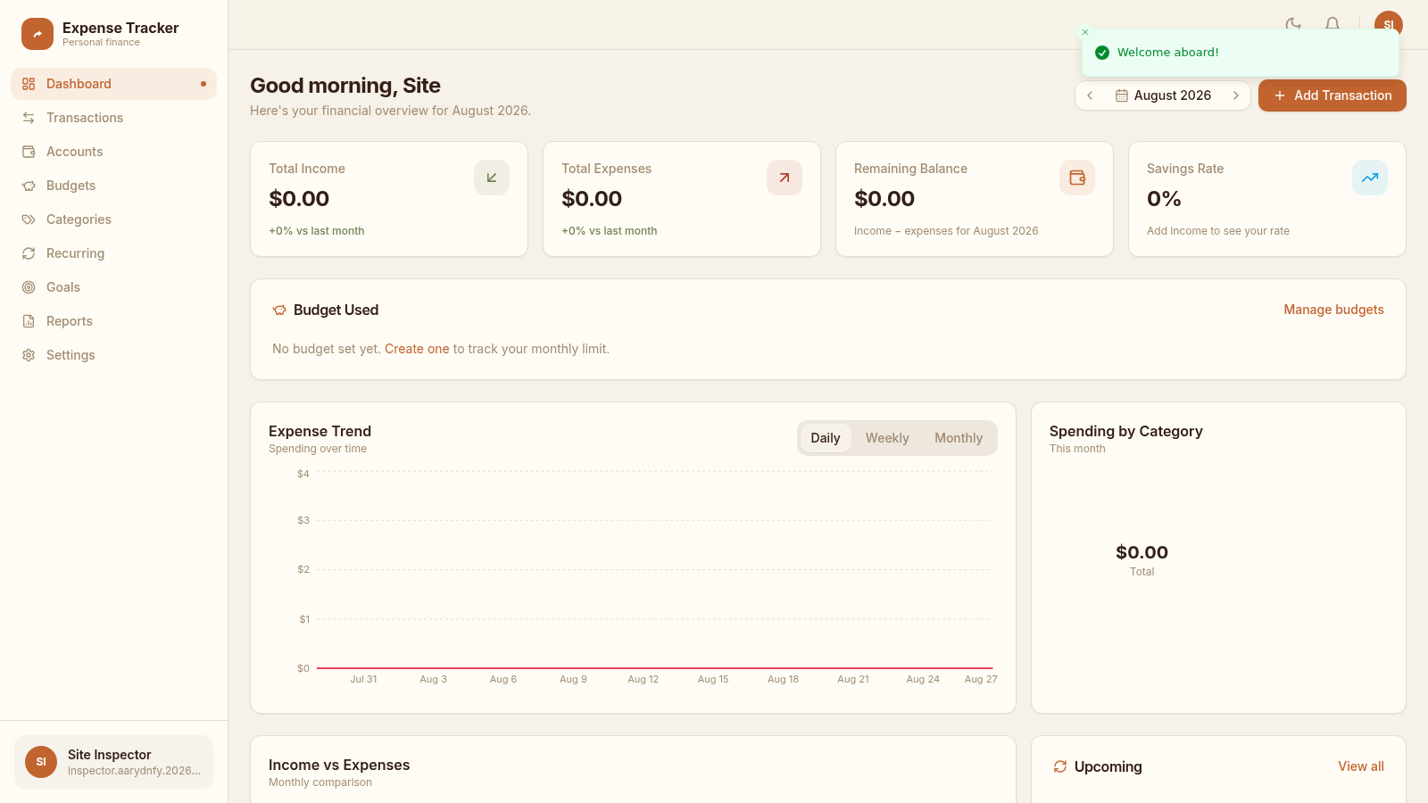 Expense Tracker cover