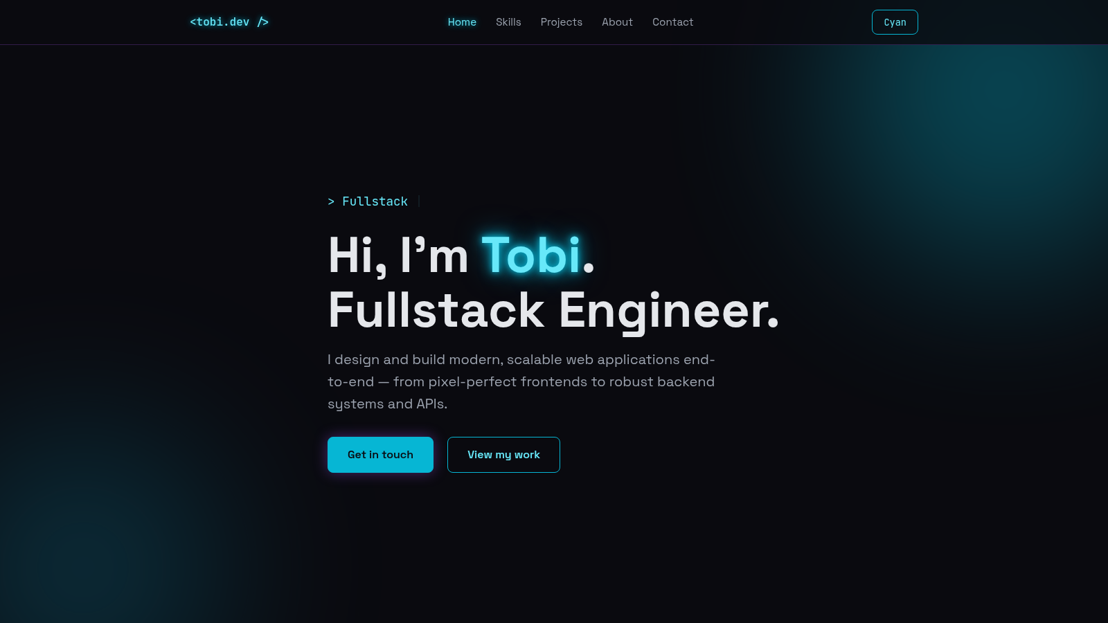 Tobi | Fullstack Engineer cover
