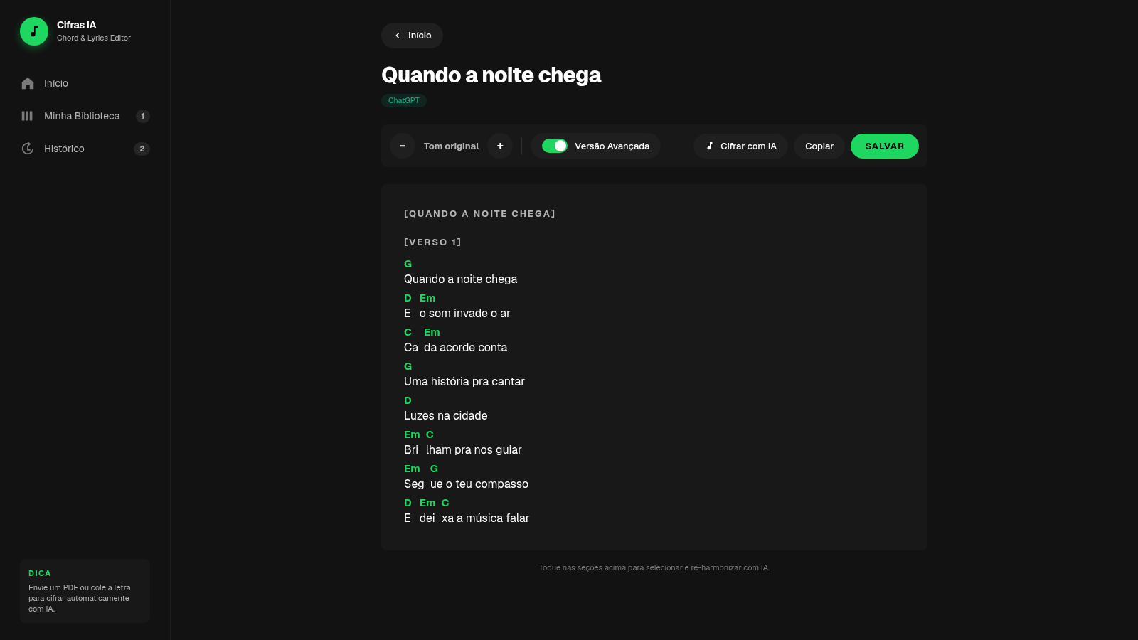 Cifras IA — Chord Editor cover