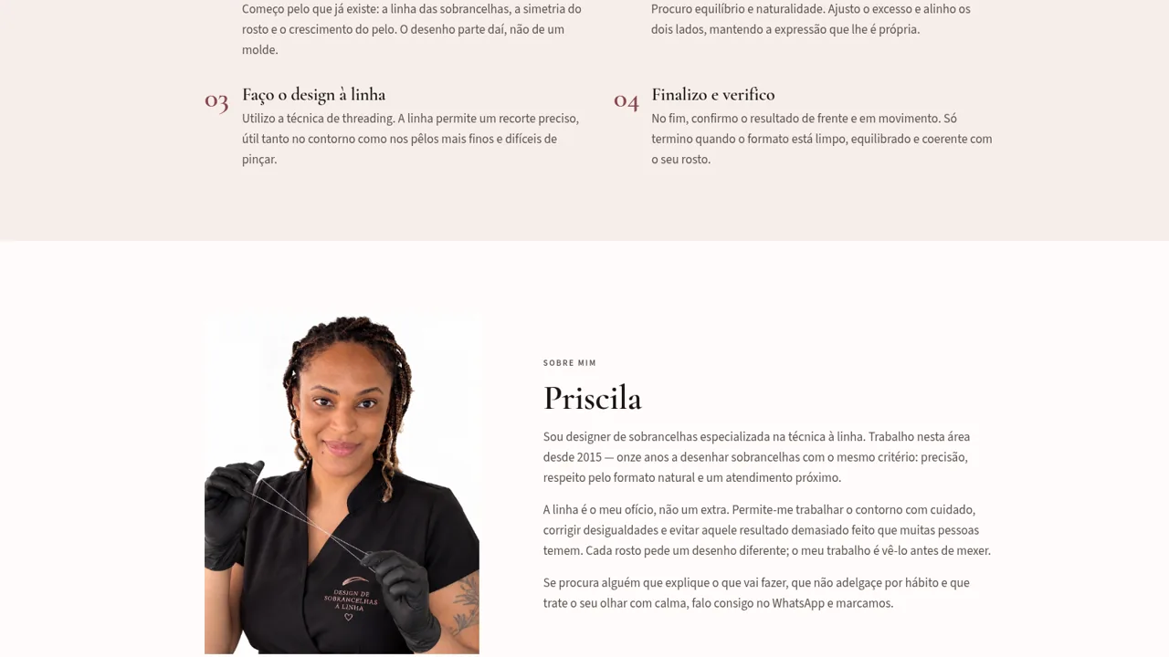 Priscila Sobrancelhas à Linha cover