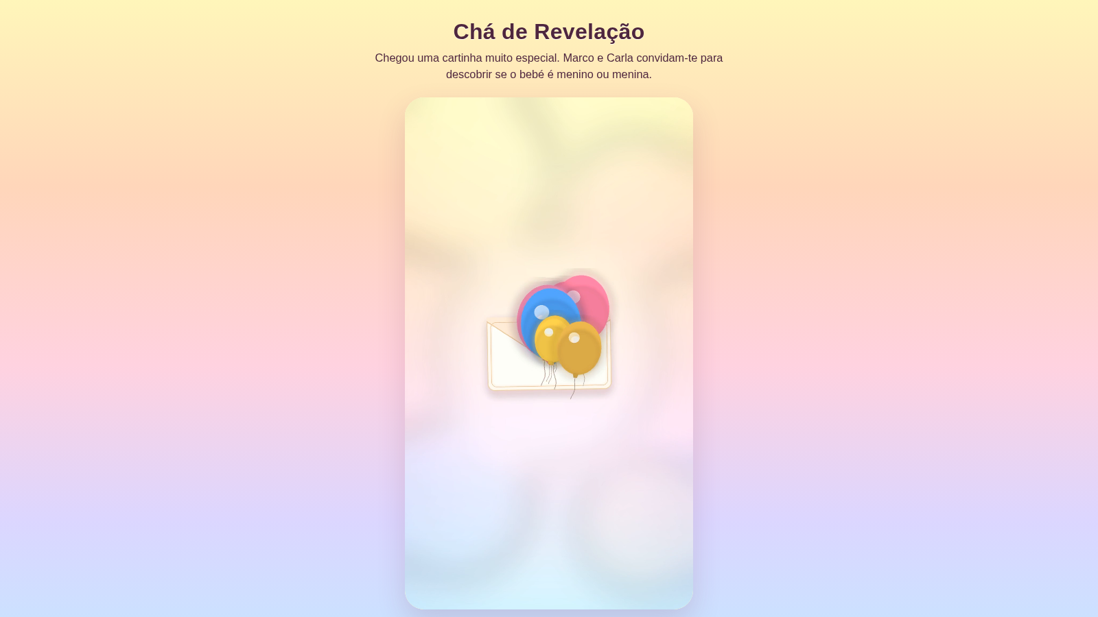 Chá de Revelação do bebé cover
