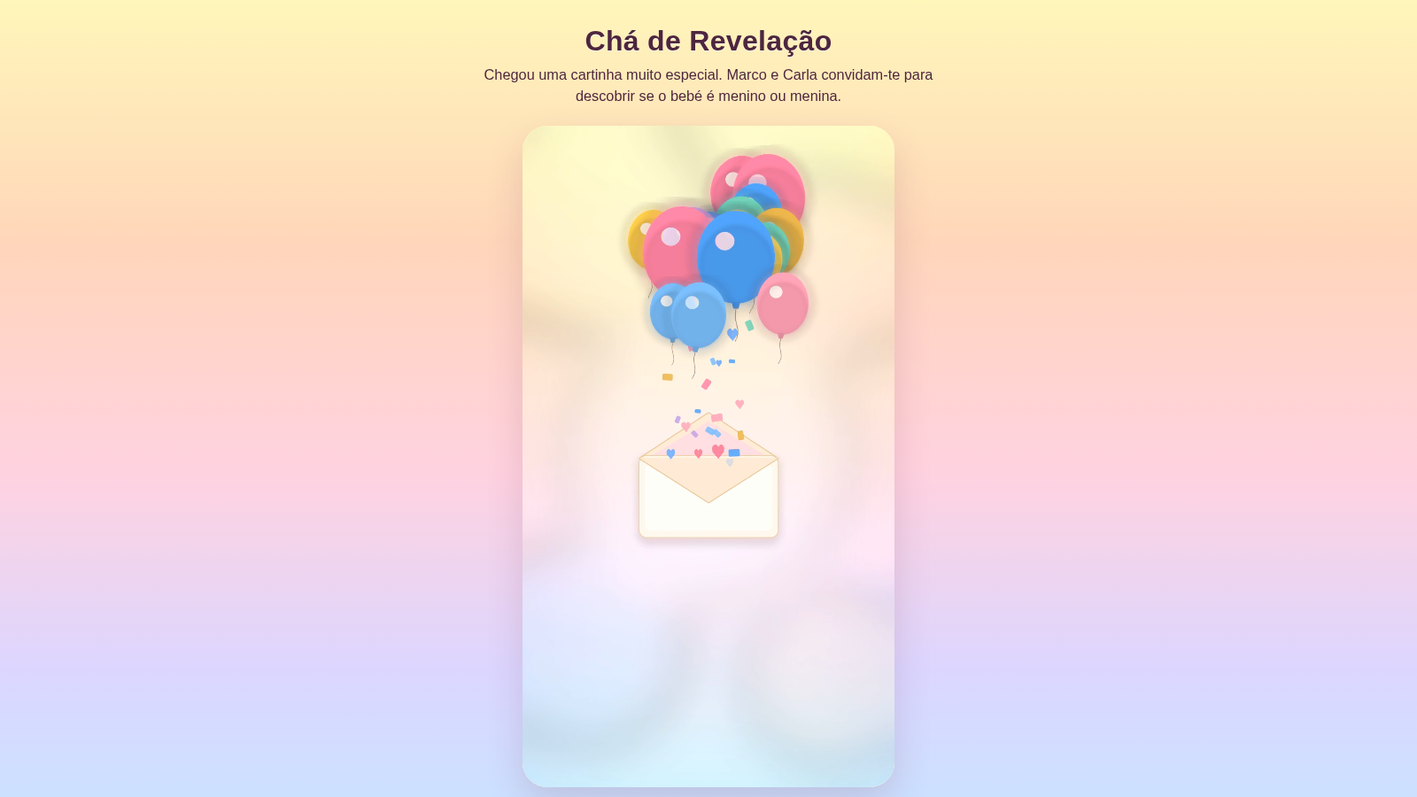 Chá de Revelação do bebé cover