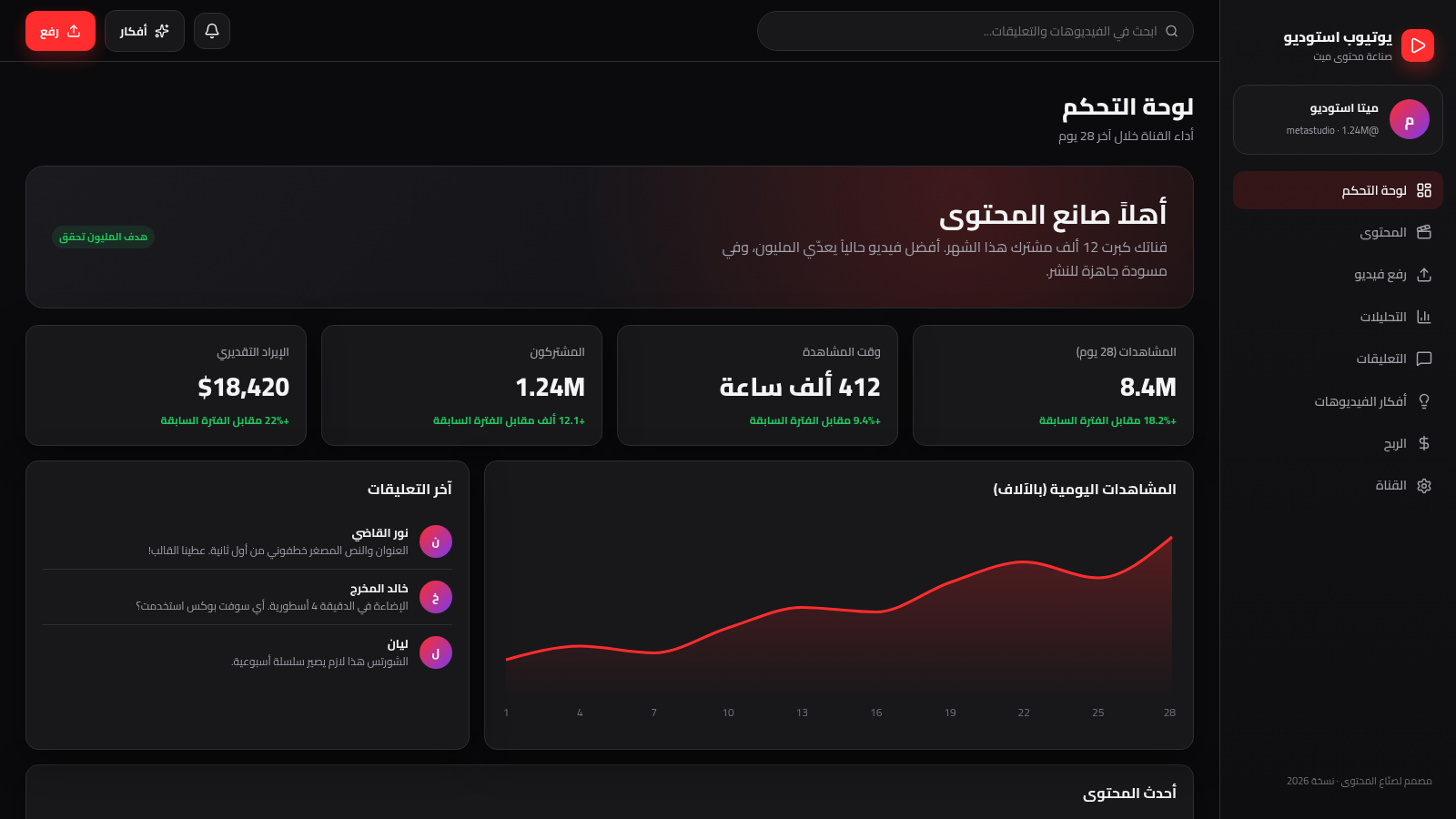 يوتيوب استوديو cover
