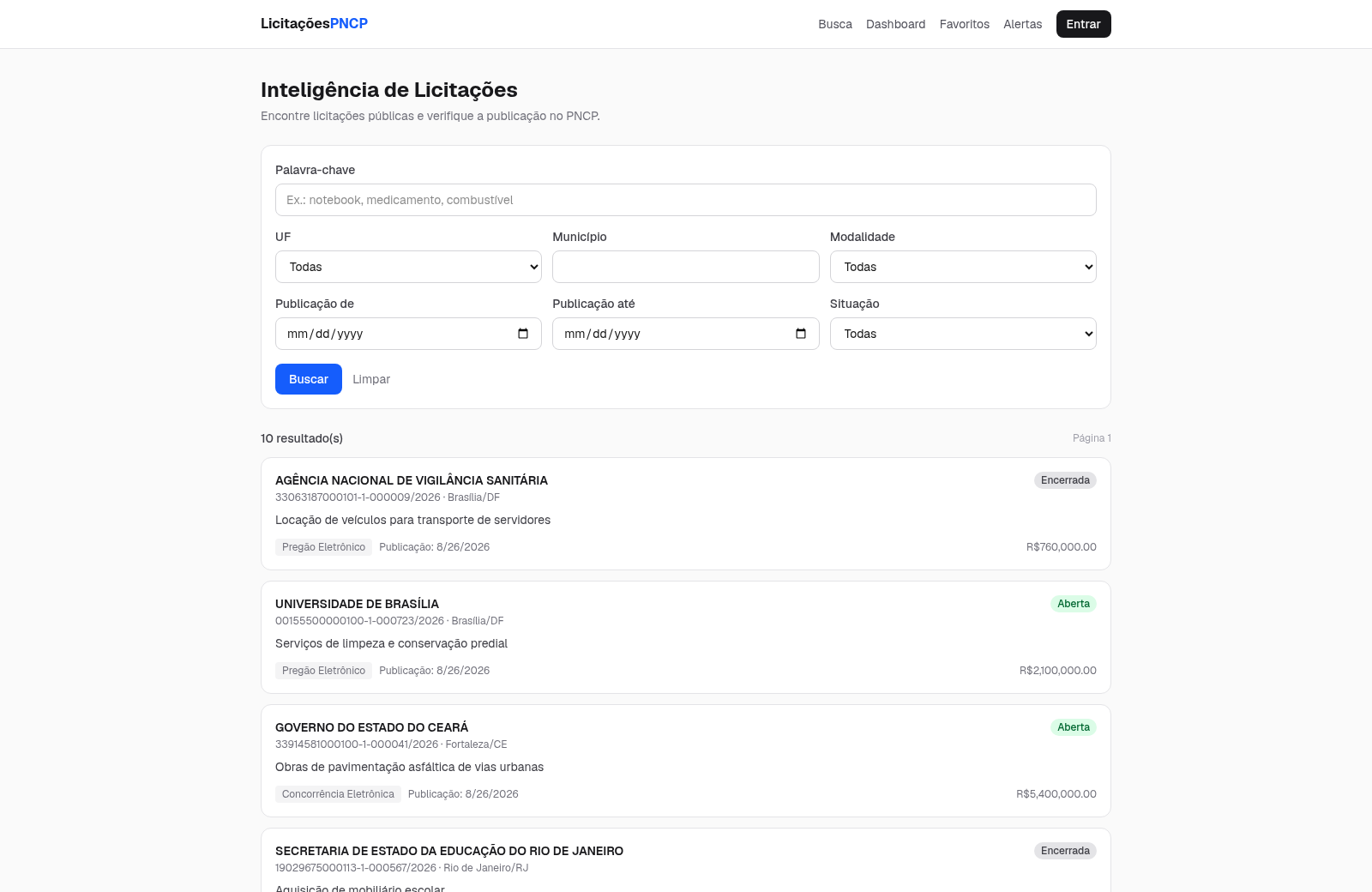 Inteligência de Licitações cover