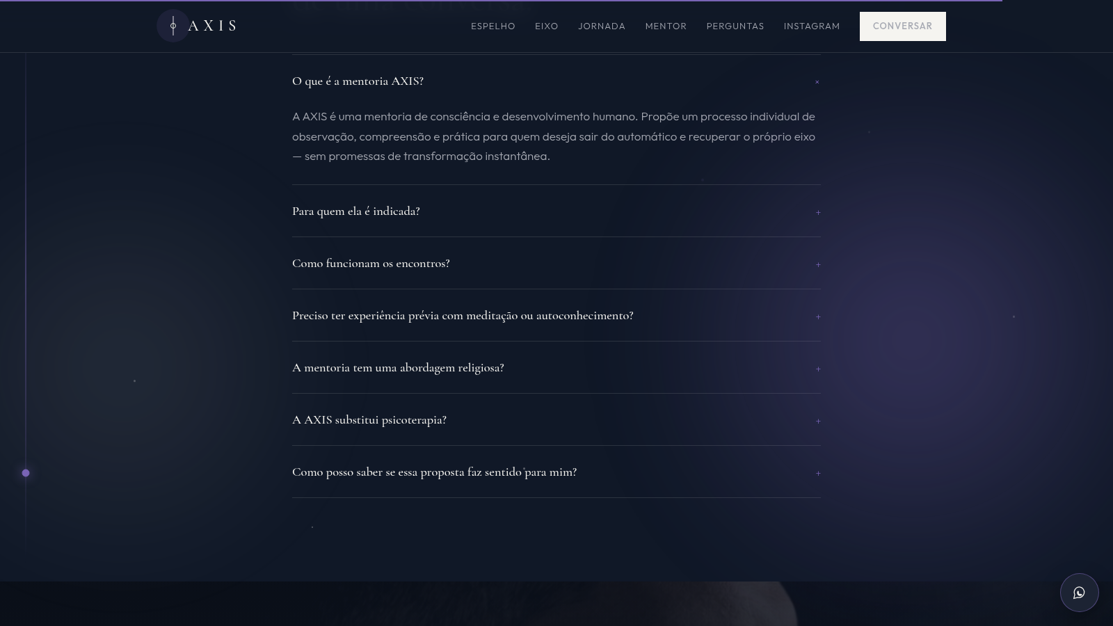 AXIS Mentoria de Consciência cover
