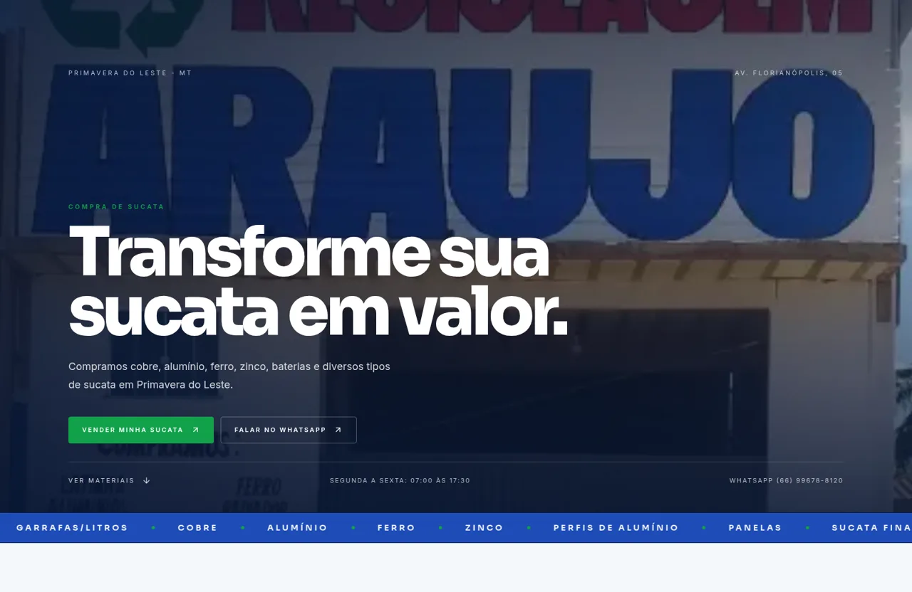 Reciclagem Araújo cover