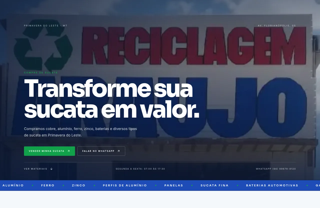 Reciclagem Araújo cover