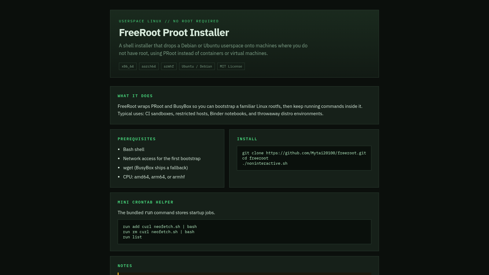 FreeRoot Proot Installer cover