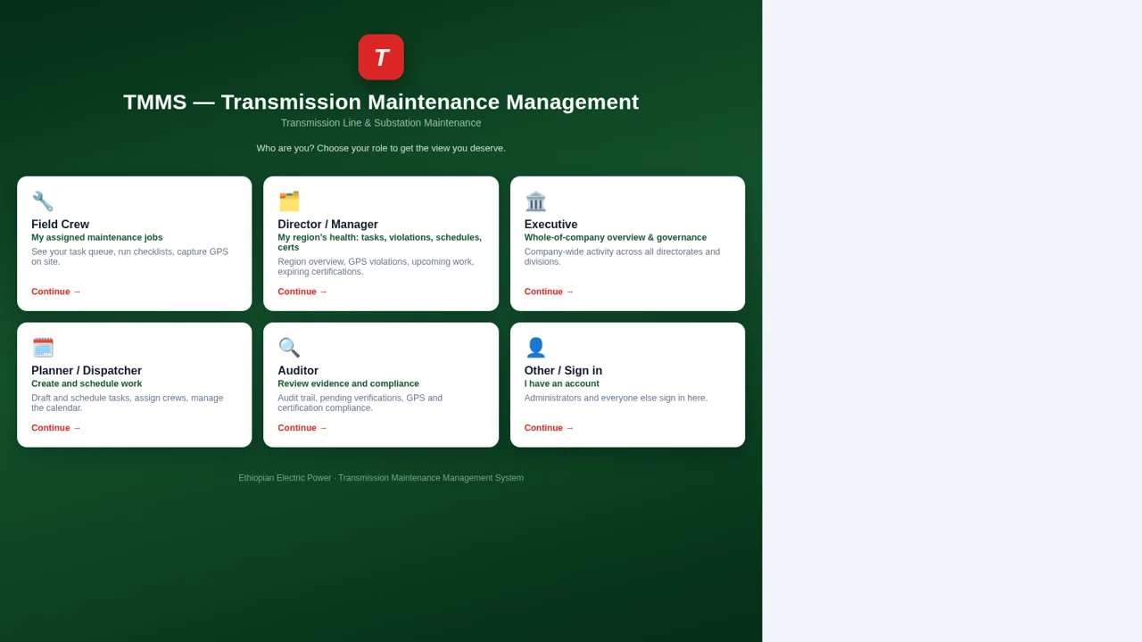 EEP Transmission Asset Management System