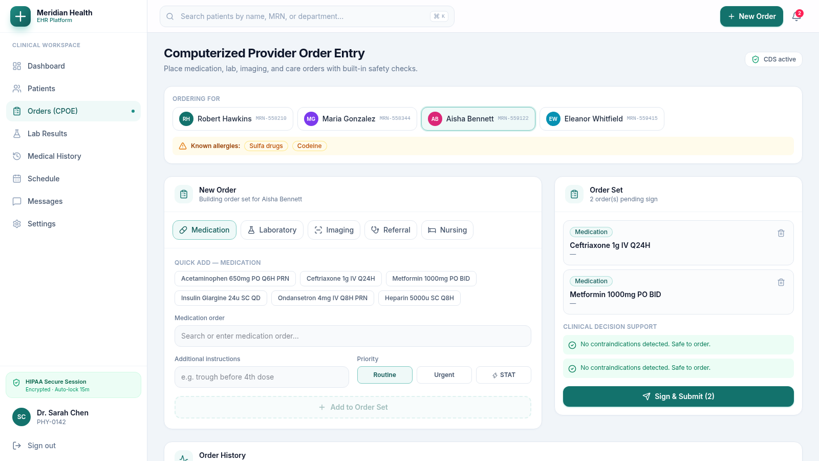 Meridian Health EHR cover