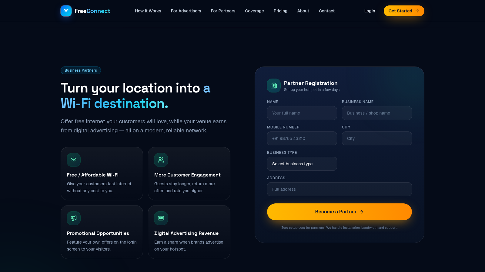 FreeConnect — Wi-Fi & Ads cover