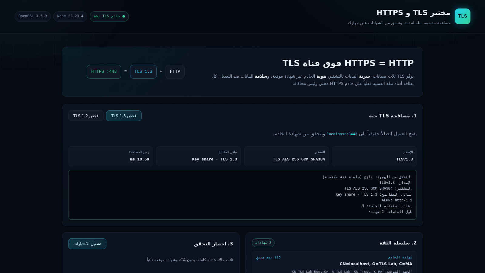 مختبر TLS و HTTPS cover