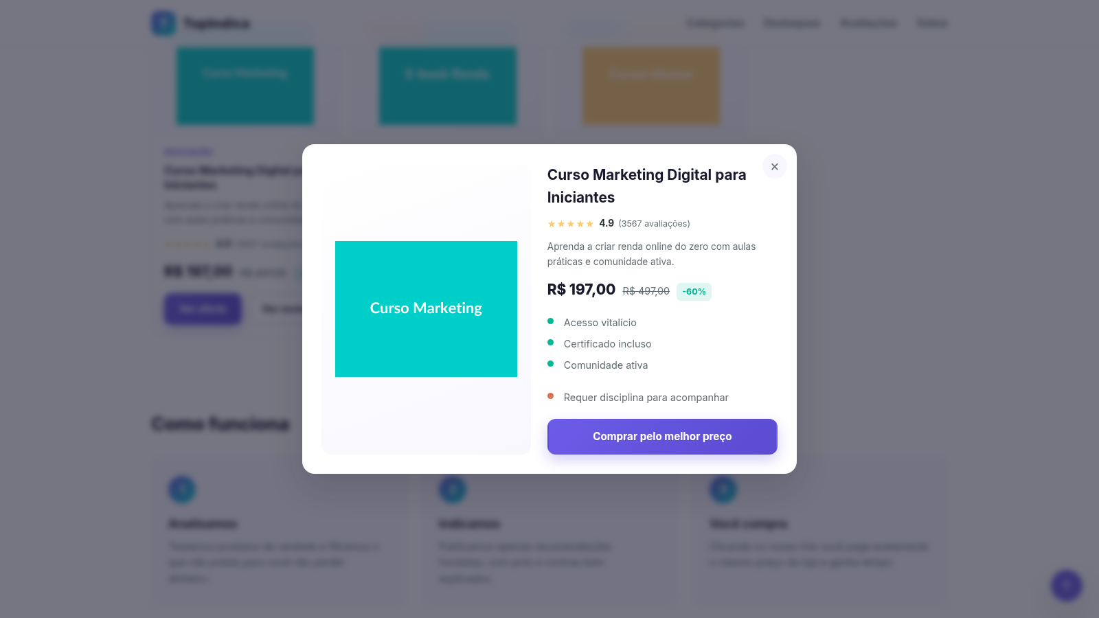 TopIndica — Melhores indicações de produtos