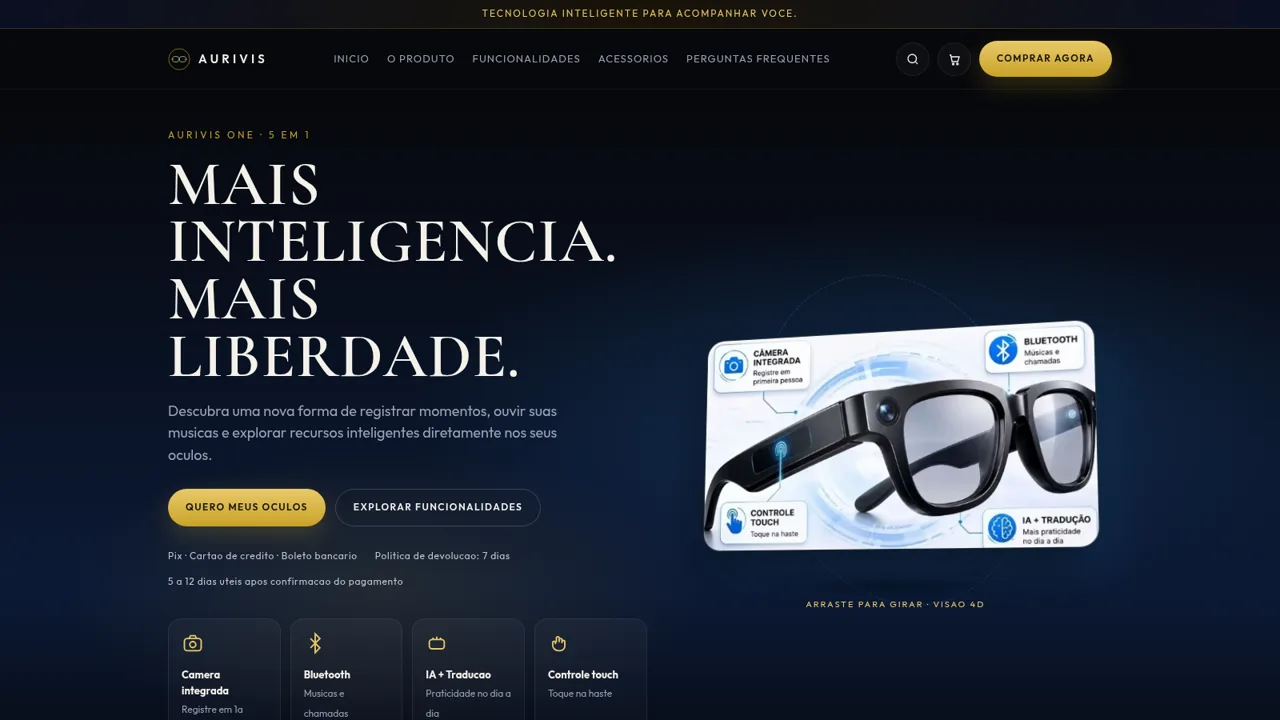 AURIVIS Oculos Inteligentes cover