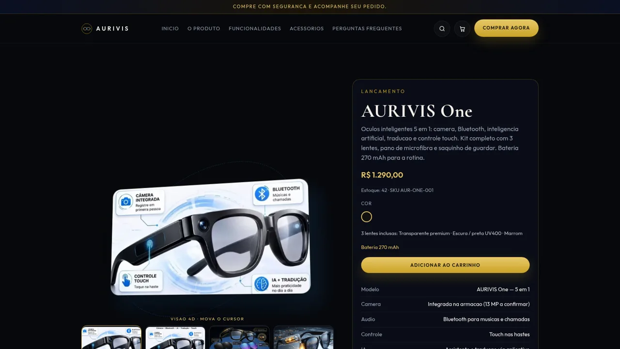 AURIVIS Oculos Inteligentes cover