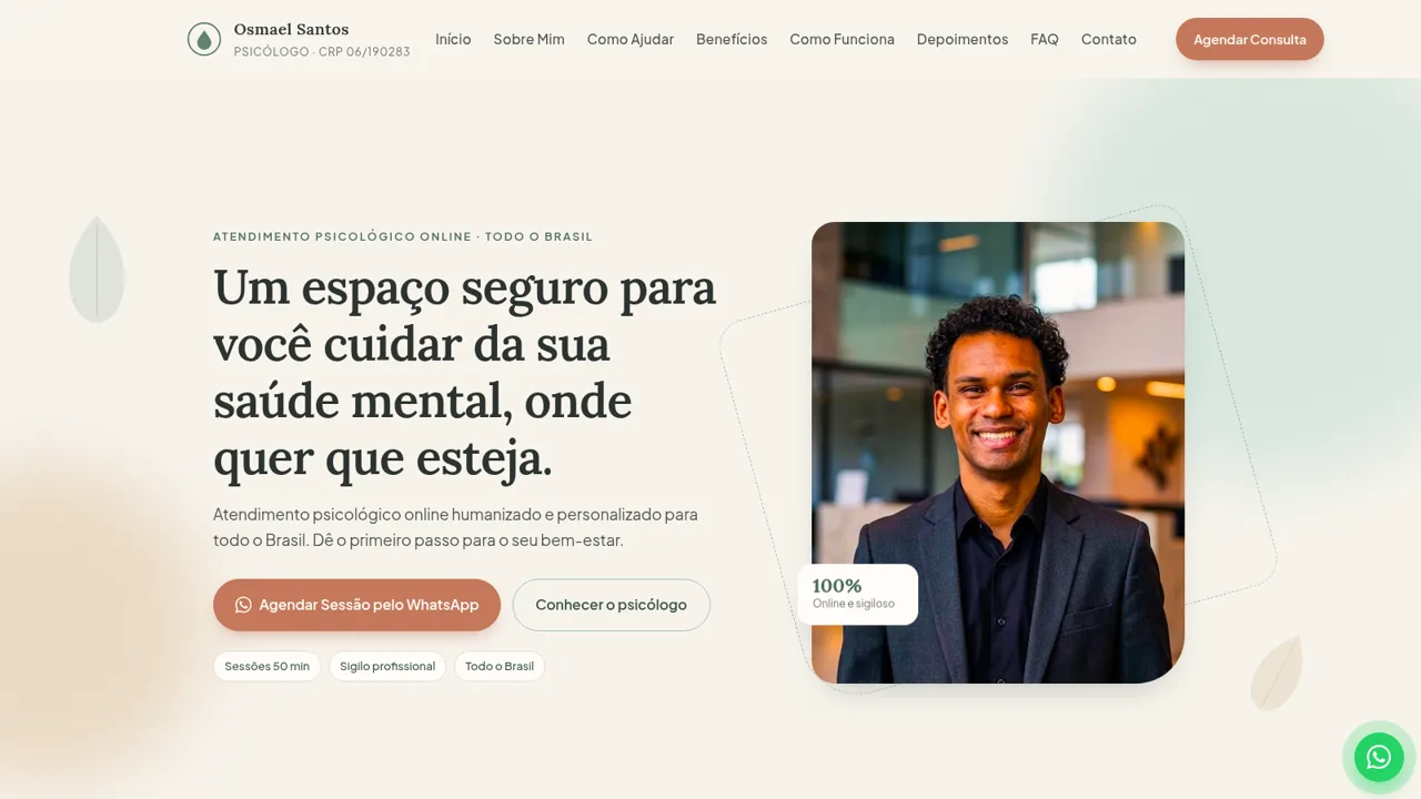 Psicólogo Osmael Santos cover