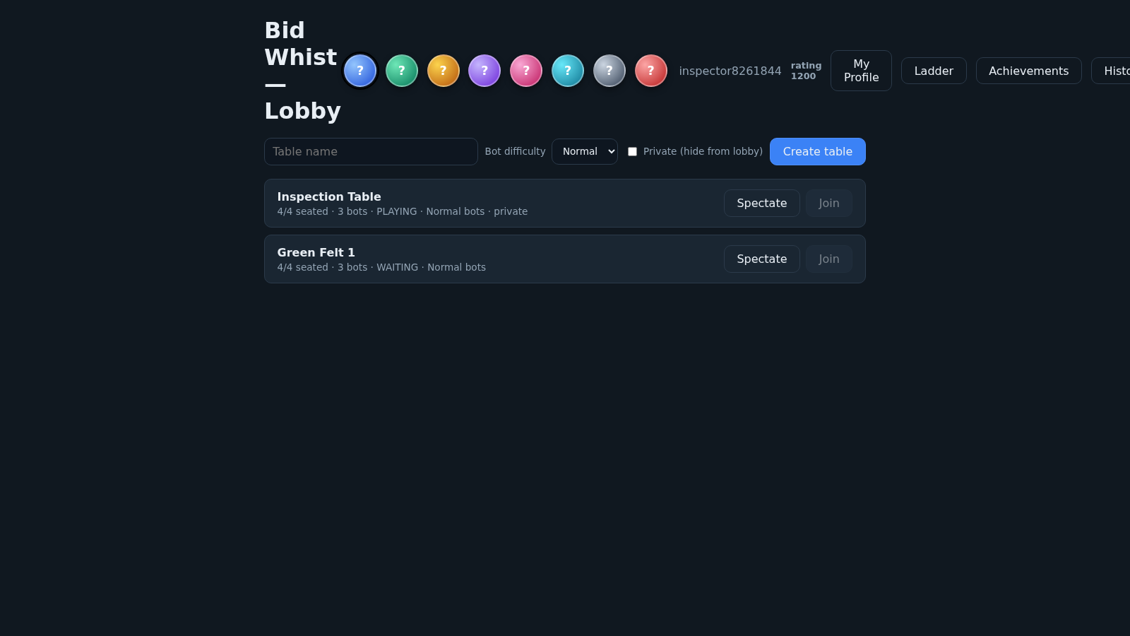 Bid Whist Card Game cover