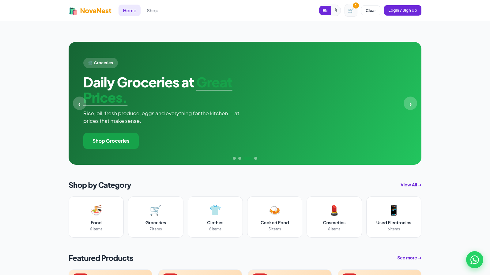 NovaNest - Nepal Marketplace