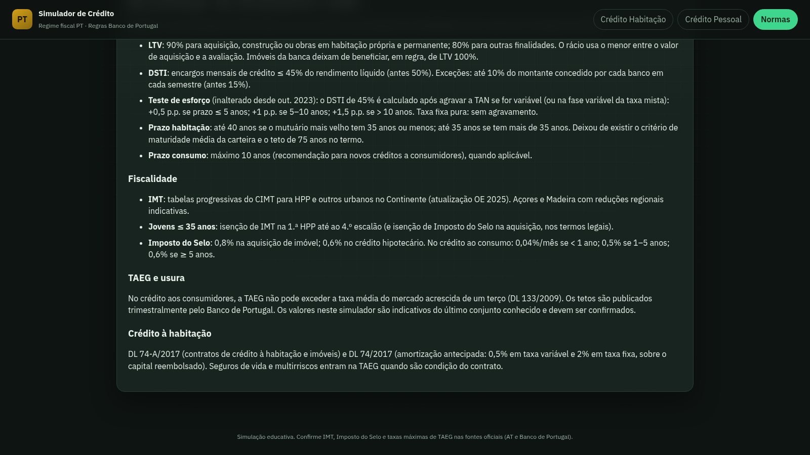 Simulador de Crédito PT cover