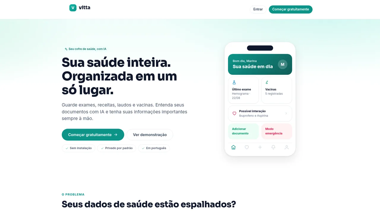 Vitta — Saúde em um só lugar cover