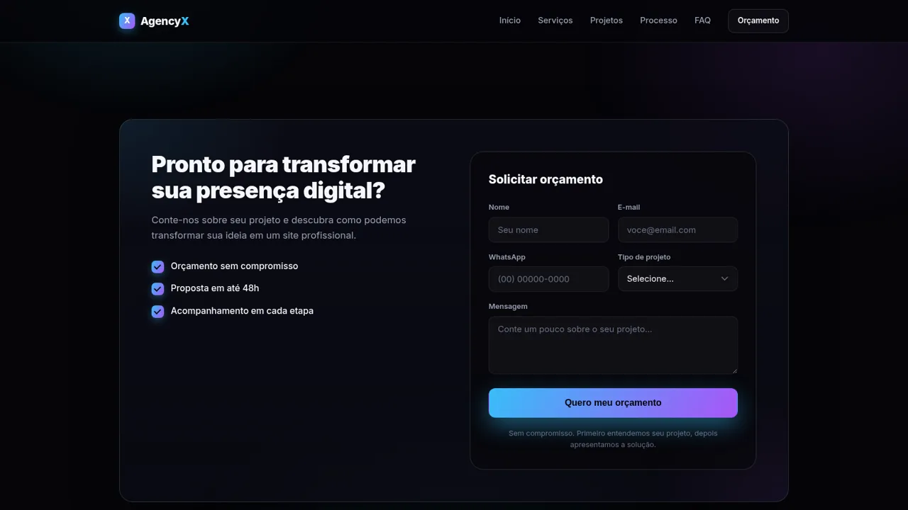 Agency X — Sites que convertem cover