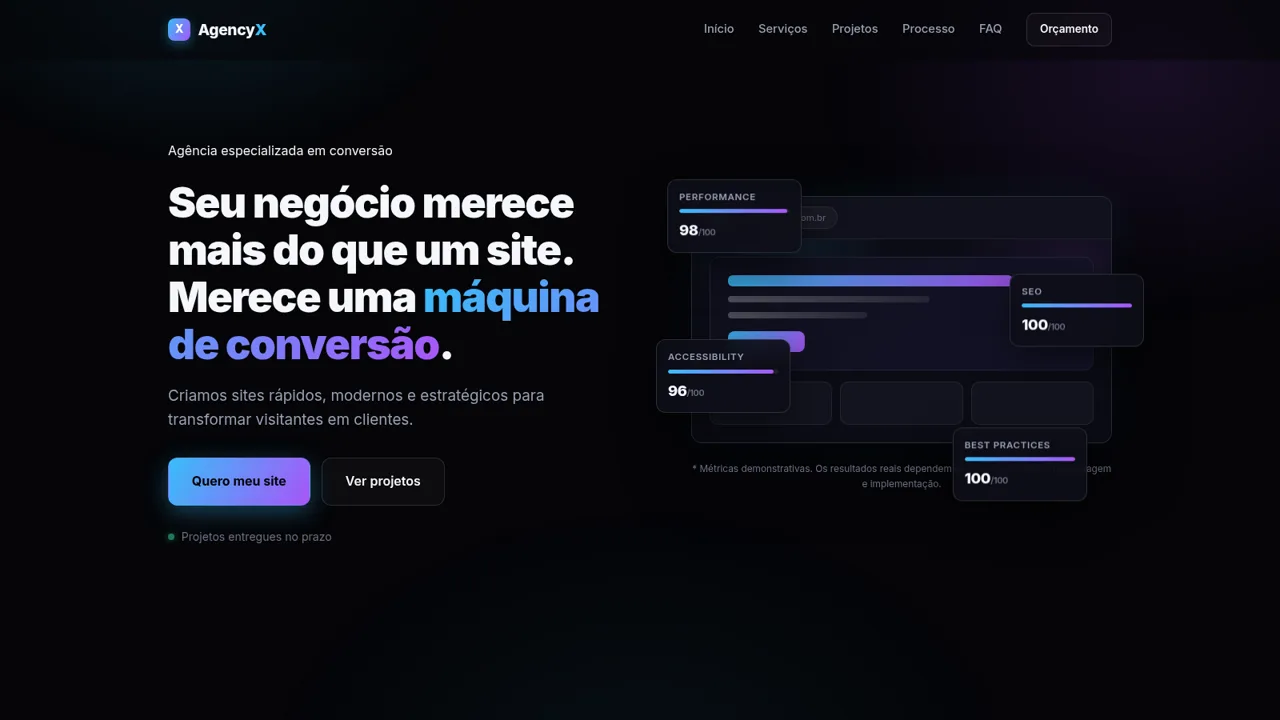 Agency X — Sites que convertem