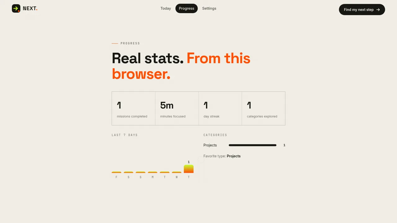 NEXT — Find Your Next Step cover