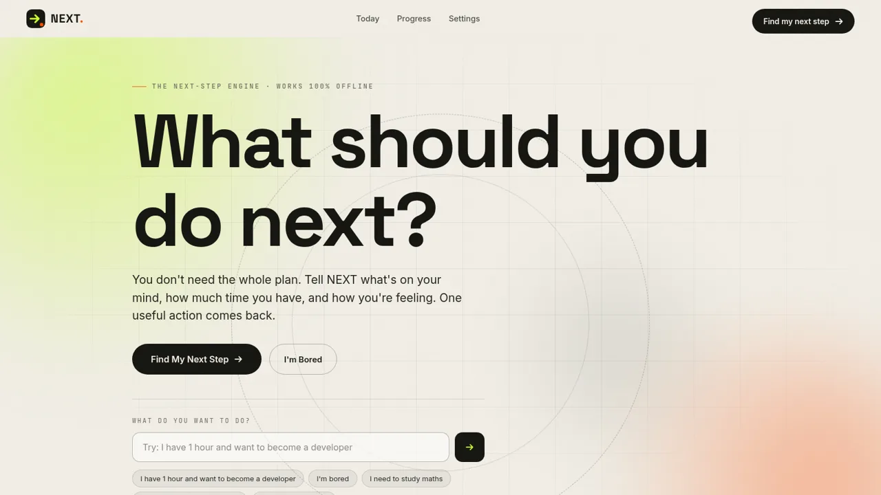 NEXT — Find Your Next Step cover