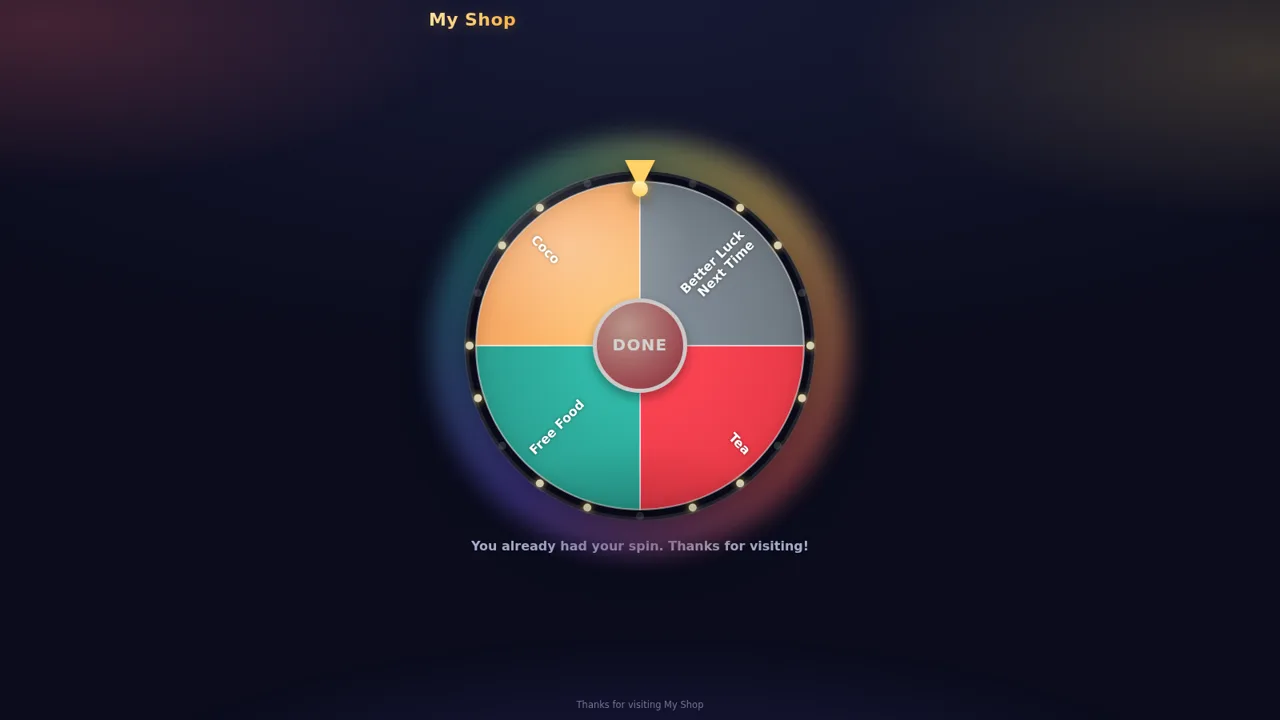 Spin Wheel Prize Game cover