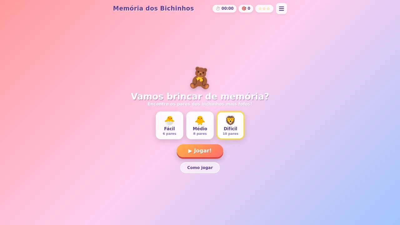 Memória dos Bichinhos