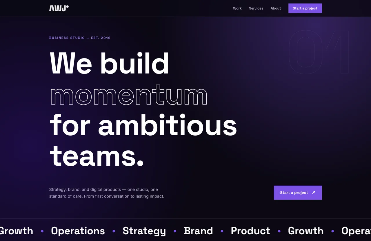 AWJ — Studio for Momentum