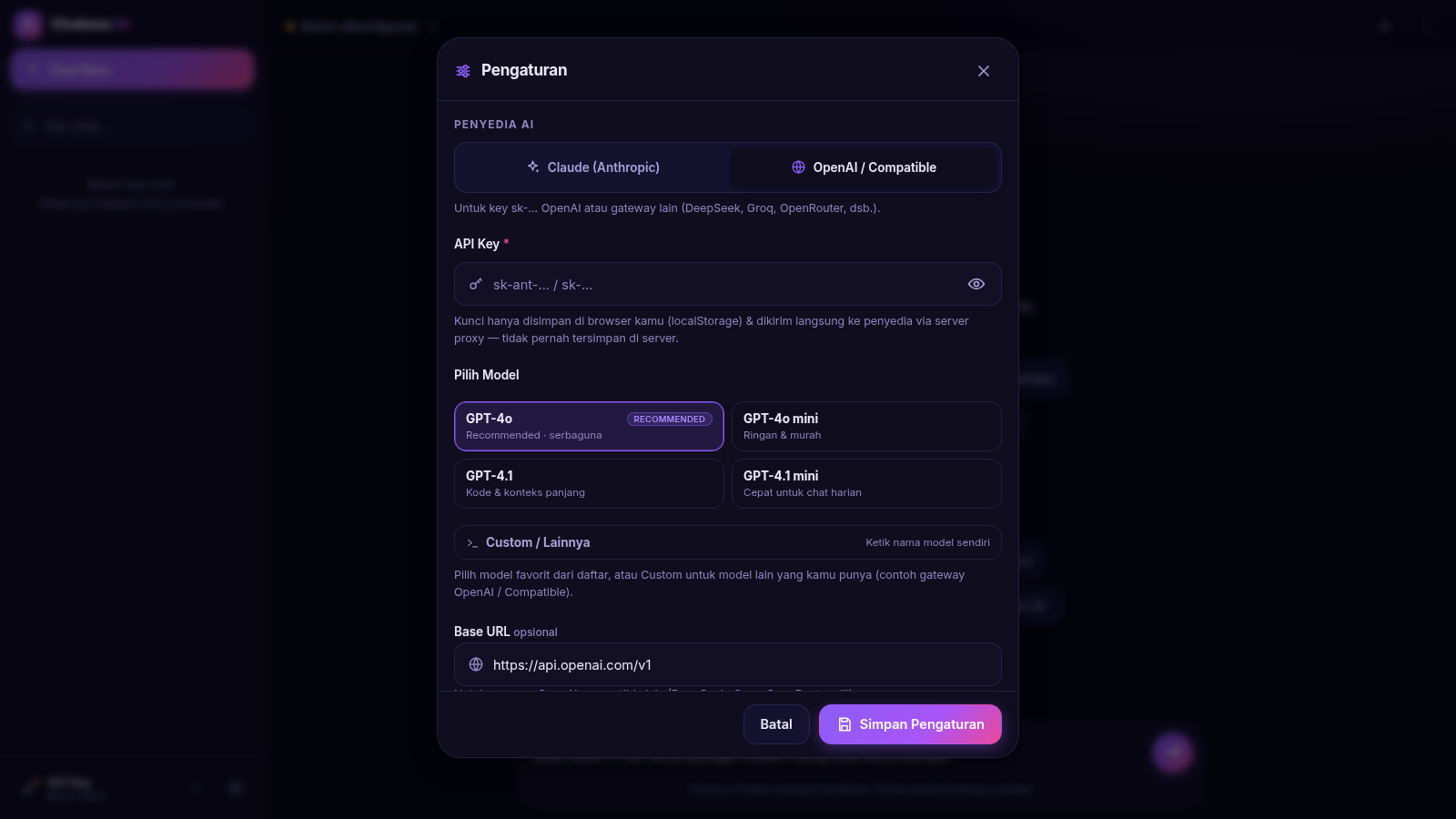 Chokess AI — Personal AI Chat
