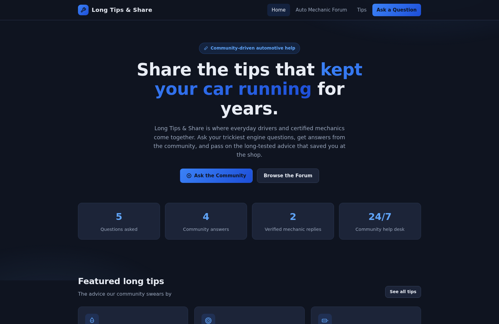 Long Tips & Share cover