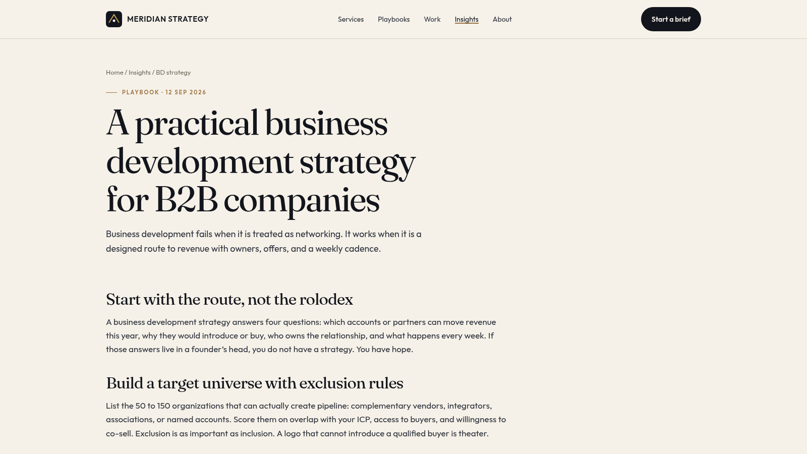 Meridian Strategy cover