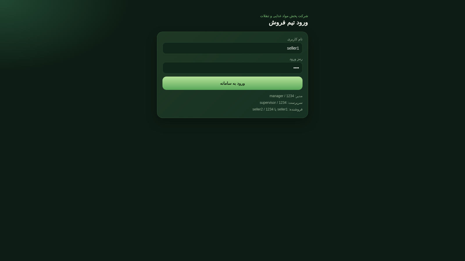 پخش مواد غذایی