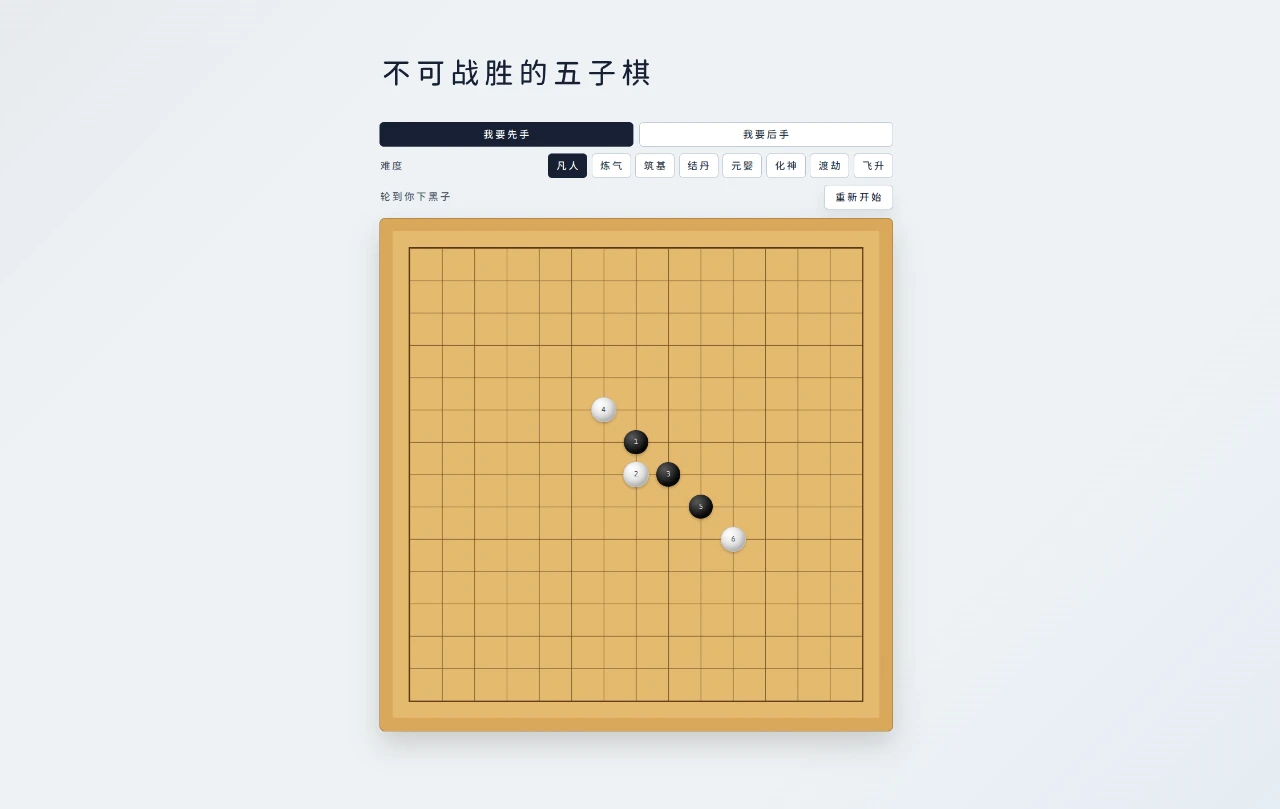 Undefeatable Gomoku