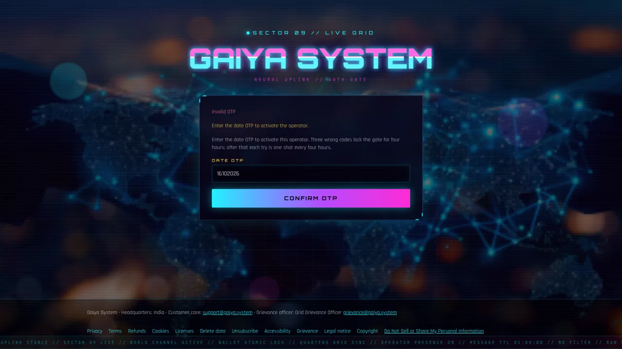 GAIYA SYSTEM cover