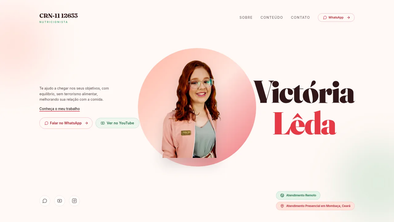 Victória Lêda - Nutricionista